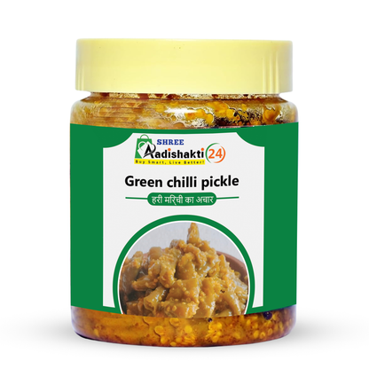 Green Chilli Pickle, Spicy and Tangy