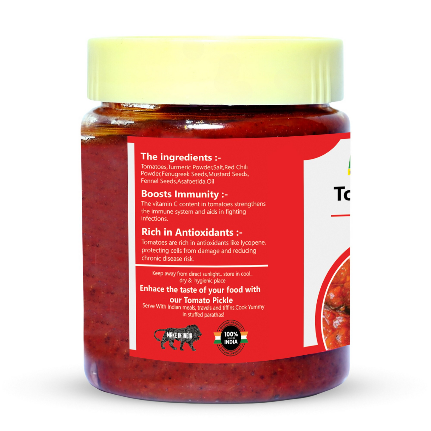 Tomato Pickle, Rich in Vitamin C