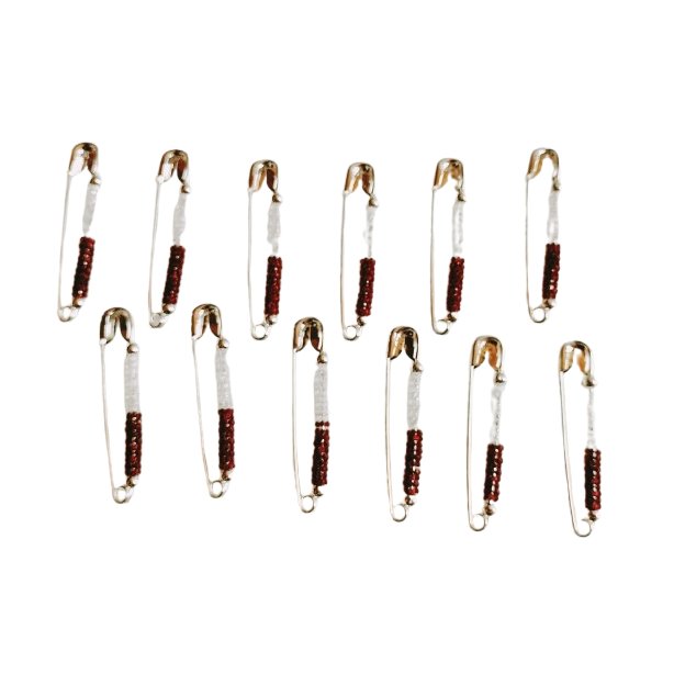 Shree Aadishakti 24 Beaded Safety Pins (Set of 12)