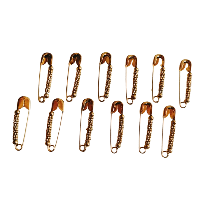 Shree Aadishakti 24 Beaded Safety Pins (Set of 12) (Copy)